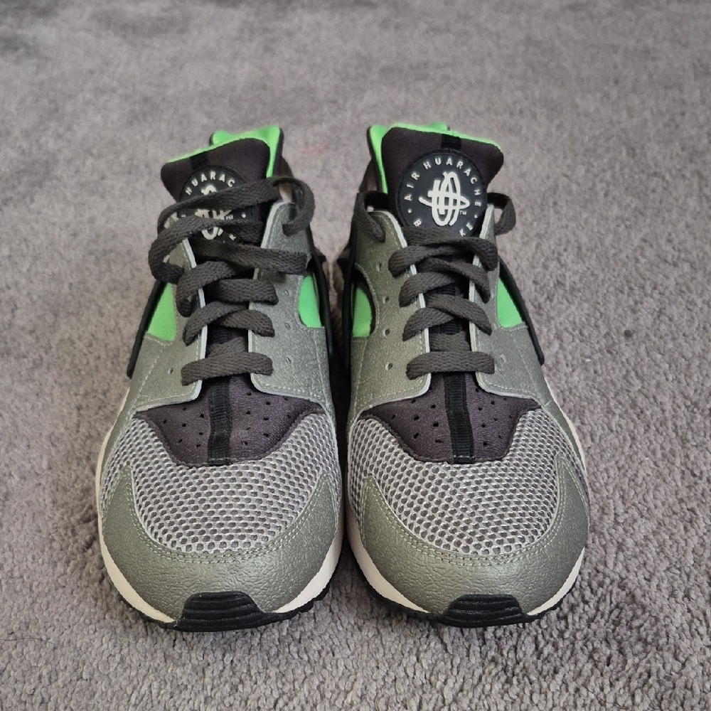 Nike Gray and Green Huarache